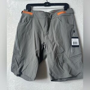Backcountry Men's Athletic Shorts in Gray with Orange Trim